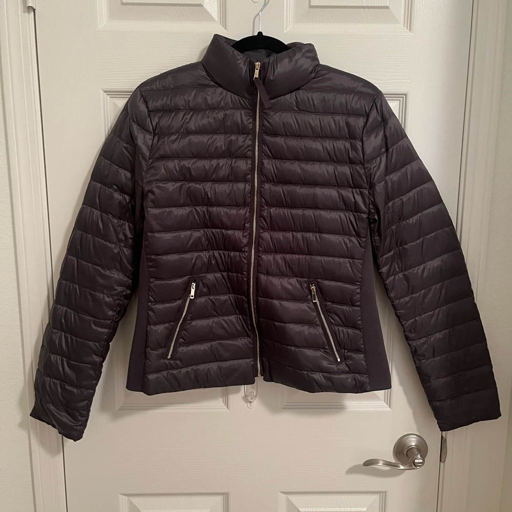 zara grey puffer jacket nwot